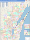 Green Bay-Appleton, WI DMR Wall Map Color Cast Style