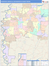 Greenwood-Greenville, MS DMR Wall Map Color Cast Style