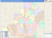 Hattiesburg-Laurel, MS DMR Wall Map Color Cast Style