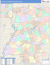 Jackson, MS DMR Wall Map Color Cast Style