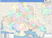 Lafayette, LA DMR Wall Map Color Cast Style