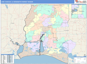 Lake Charles, LA DMR Wall Map Color Cast Style