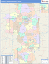 Lansing, MI DMR Wall Map Color Cast Style