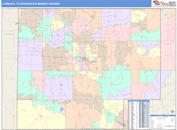 Lubbock, TX DMR Wall Map Color Cast Style