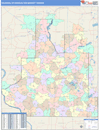 Madison, WI DMR Wall Map Color Cast Style