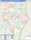 Monroe, LA-El Dorado, AR DMR Wall Map Color Cast Style