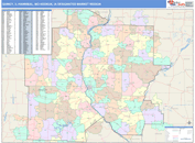 Quincy, IL-Hannibal, MO-Keokuk, IA DMR Wall Map Color Cast Style