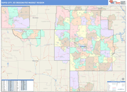 Rapid City, SD DMR Wall Map Color Cast Style