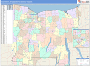 Rochester, NY DMR Wall Map Color Cast Style