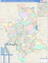 Sacramento-Stockton-Modesto, CA DMR Wall Map Color Cast Style