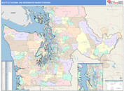 Seattle-Tacoma, WA DMR Wall Map Color Cast Style