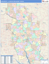 Shreveport, LA DMR Wall Map Color Cast Style