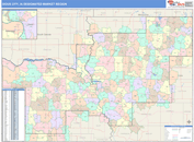 Sioux City, IA DMR Wall Map Color Cast Style