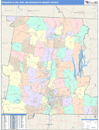 Springfield-Holyoke, MA DMR Wall Map Color Cast Style