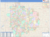 Springfield, MO DMR Wall Map Color Cast Style
