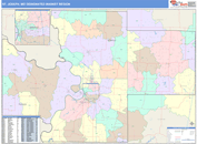 St. Joseph, MO DMR Wall Map Color Cast Style