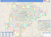 St. Louis, MO DMR Wall Map Color Cast Style