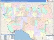 Tallahassee, FL-Thomasville, GA DMR Wall Map Color Cast Style