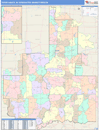 Terre Haute, IN DMR Wall Map Color Cast Style