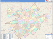 Tri-Cities, TN-VA DMR Wall Map Color Cast Style