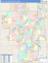 Tulsa, OK DMR Wall Map Color Cast Style