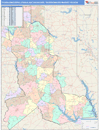Tyler-Longview (Lufkin & Nacogdoches), TX DMR Wall Map Color Cast Style