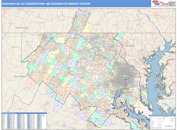 Washington, DC (Hagerstown, MD) DMR Wall Map Color Cast Style