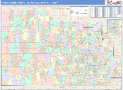 Wichita-Hutchinson Plus, KS DMR Wall Map Color Cast Style