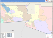 Yuma, AZ-El Centro, CA DMR Wall Map Color Cast Style