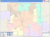 Zanesville, OH DMR Wall Map Color Cast Style