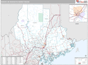 Bangor, ME DMR Wall Map Premium Style