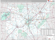 Birmingham (Anniston & Tuscaloosa), AL DMR Wall Map Premium Style