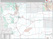 Colorado Springs-Pueblo, CO DMR Wall Map Premium Style