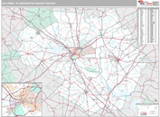 Columbia, SC DMR Wall Map Premium Style