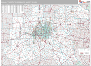 Dallas-Ft.Worth, TX DMR Wall Map Premium Style