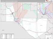 El Paso, TX DMR Wall Map Premium Style