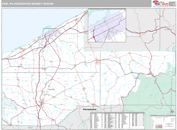 Erie, PA DMR Wall Map Premium Style