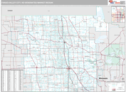 Fargo-Valley City, ND DMR Wall Map Premium Style