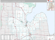 Flint-Saginaw-Bay City, MI DMR Wall Map Premium Style