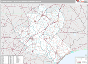 Florence-Myrtle Beach, SC DMR Wall Map Premium Style