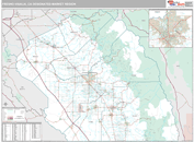 Fresno-Visalia, CA DMR Wall Map Premium Style