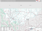 Great Falls, MT DMR Wall Map Premium Style