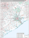 Houston, TX DMR Wall Map Premium Style
