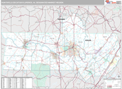 Huntsville-Decatur (Florence), AL DMR Wall Map Premium Style