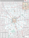 Indianapolis, IN DMR Wall Map Premium Style