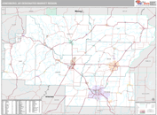 Jonesboro, AR DMR Wall Map Premium Style
