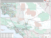 Los Angeles, CA DMR Wall Map Premium Style
