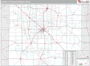 Lubbock, TX DMR Wall Map Premium Style