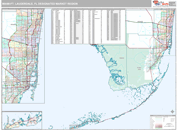 Miami-Ft. Lauderdale, FL DMR Wall Map Premium Style