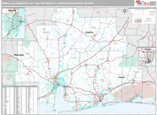 Mobile, AL-Pensacola (Ft. Walton Beach), FL DMR Wall Map Premium Style